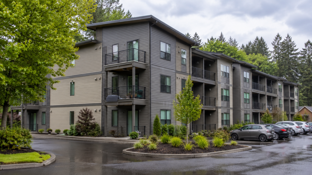 Renovated apartment complex in Eugene, Oregon.