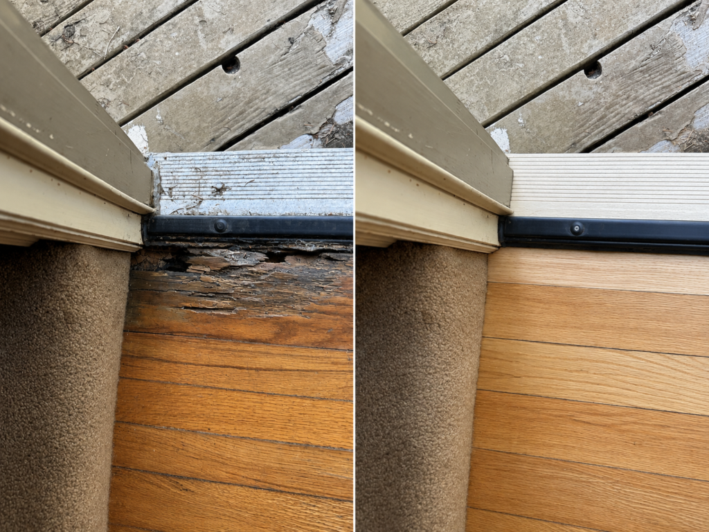 Before After Wood Flooring Dry Rot Repair Eugene, OR