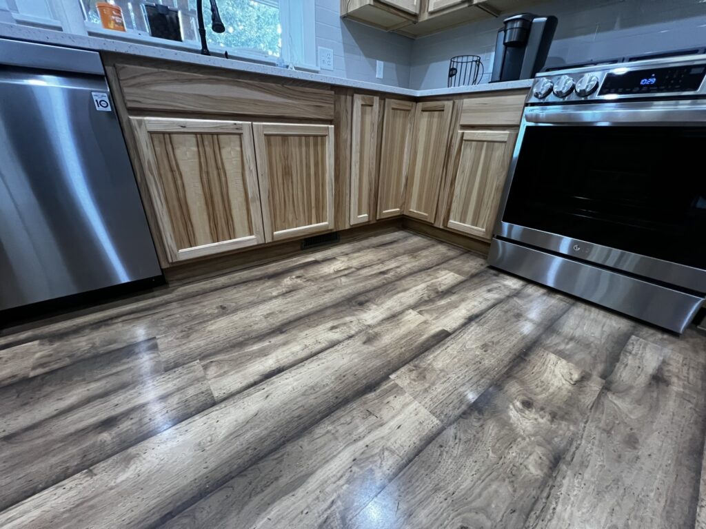 New luxury vinyl plank flooring installed in Springfield, OR.