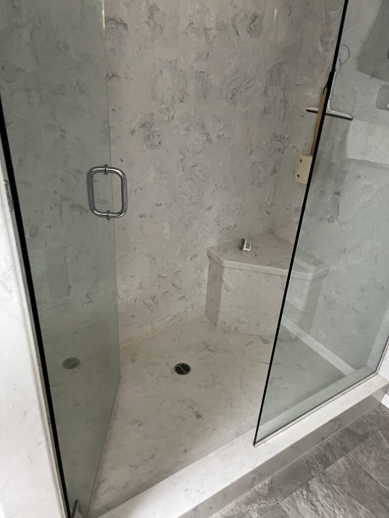 ADA compliant walk in shower Eugene, Oregon.
